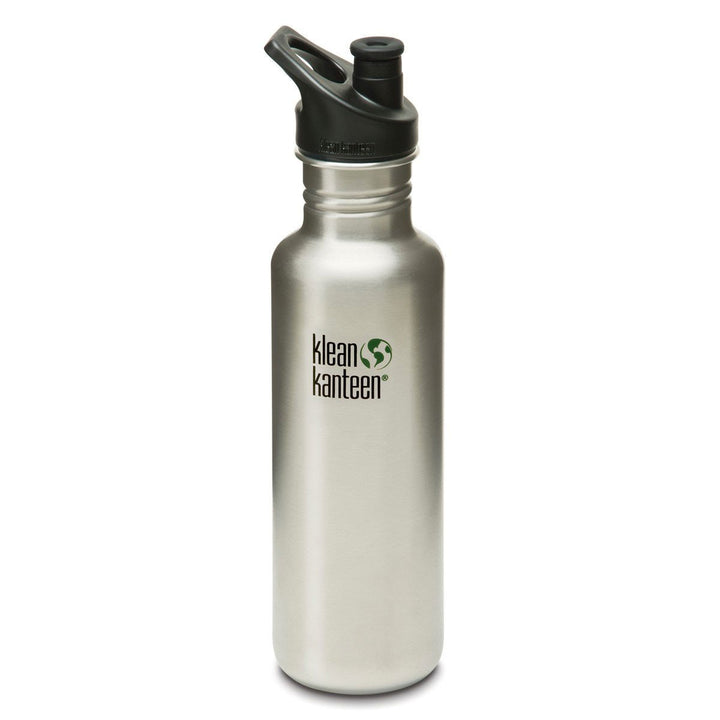 Klean Kanteen Stainless Steel Classic Water Bottle Klean Kanteen Water Bottles 800ml 27oz / Brushed Stainless at Little Earth Nest Eco Shop