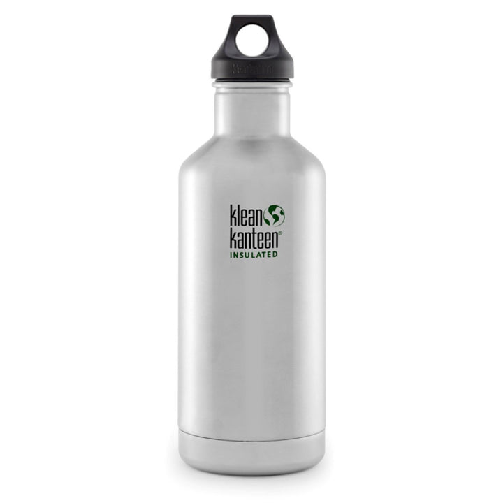Klean Kanteen Stainless Steel Insulated Classic Water Bottle Klean Kanteen Water Bottles 946ml 32oz / Brushed Stainless at Little Earth Nest Eco Shop