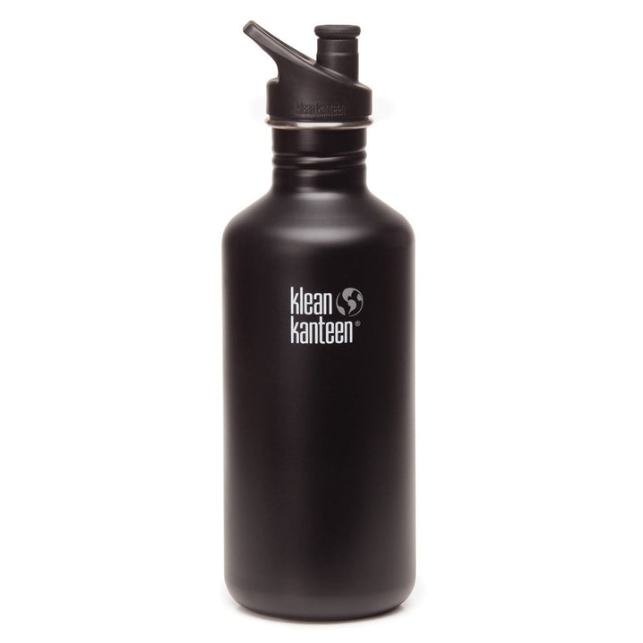 Klean Kanteen Stainless Steel Classic Water Bottle Klean Kanteen Water Bottles 1182ml 40oz / Shale Black at Little Earth Nest Eco Shop