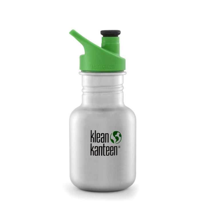 Klean Kanteen Kid Kanteen 355ml 12oz Stainless Steel Bottle Klean Kanteen Sippy Cups Sport / Brushed Stainless at Little Earth Nest Eco Shop
