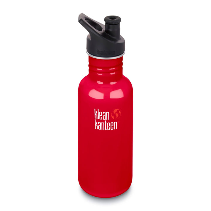 Klean Kanteen Stainless Steel Classic Water Bottle Klean Kanteen Water Bottles 532ml 18oz / Mineral Red at Little Earth Nest Eco Shop