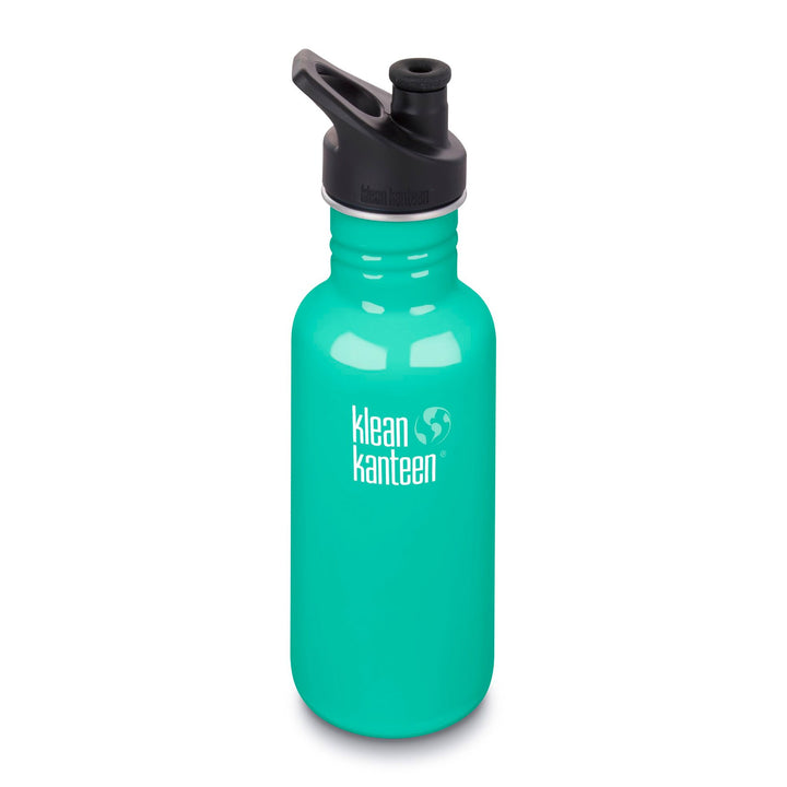 Klean Kanteen Stainless Steel Classic Water Bottle Klean Kanteen Water Bottles 532ml 18oz / Sea Crest at Little Earth Nest Eco Shop