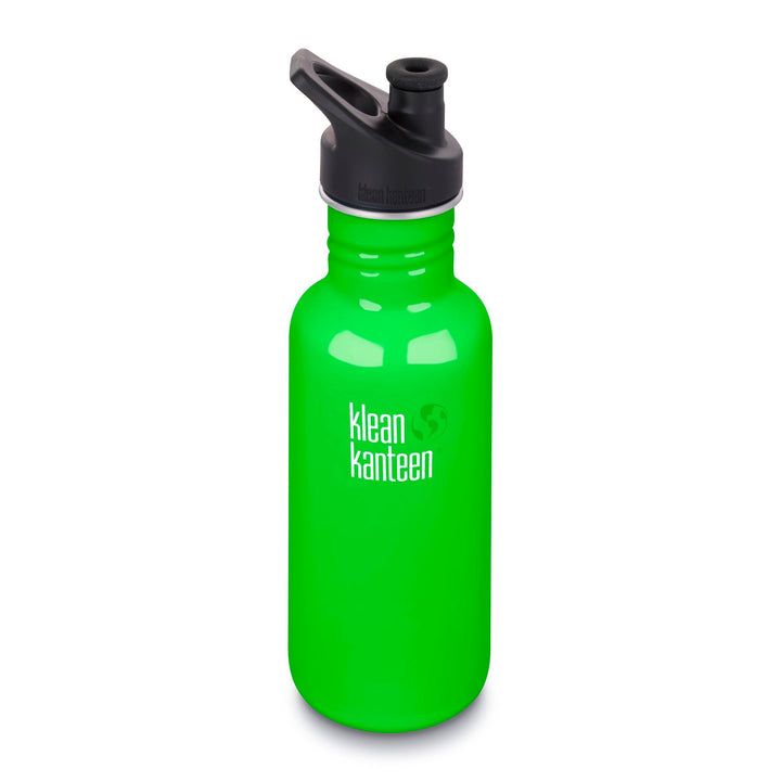 Klean Kanteen Stainless Steel Classic Water Bottle Klean Kanteen Water Bottles 532ml 18oz / Spring Green at Little Earth Nest Eco Shop