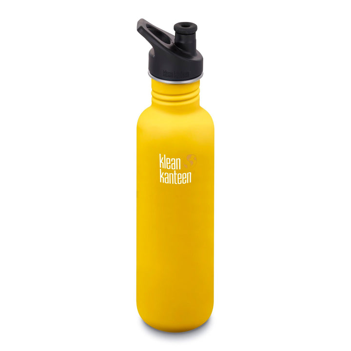 Klean Kanteen Stainless Steel Classic Water Bottle Klean Kanteen Water Bottles 800ml 27oz / Lemon Curry at Little Earth Nest Eco Shop