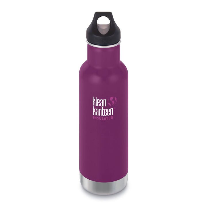 Klean Kanteen Stainless Steel Insulated Classic Water Bottle Klean Kanteen Water Bottles 592ml 20oz / Winter Plum at Little Earth Nest Eco Shop