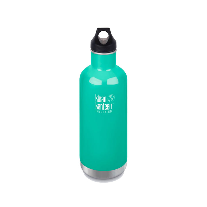 Klean Kanteen Stainless Steel Insulated Classic Water Bottle Klean Kanteen Water Bottles 946ml 32oz / Sea Crest at Little Earth Nest Eco Shop