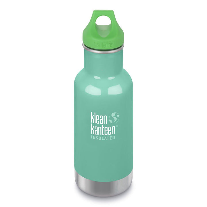 Klean Kanteen Stainless Steel Insulated Classic Water Bottle Klean Kanteen Water Bottles 355ml 12oz / Sea Crest at Little Earth Nest Eco Shop