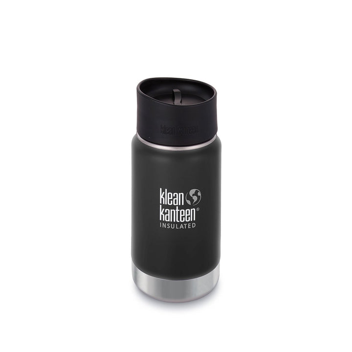 Klean Kanteen Wide Mouth Insulated Stainless Steel Water Bottle Klean Kanteen Water Bottles 355ml 12oz / Shale Black at Little Earth Nest Eco Shop