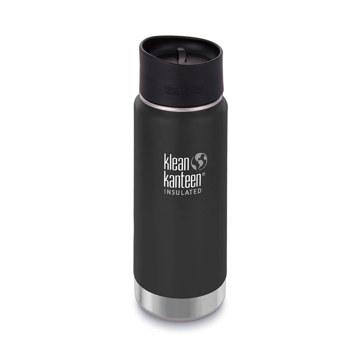 Klean Kanteen Wide Mouth Insulated Stainless Steel Water Bottle Klean Kanteen Water Bottles 473ml 16oz / Shale Black at Little Earth Nest Eco Shop