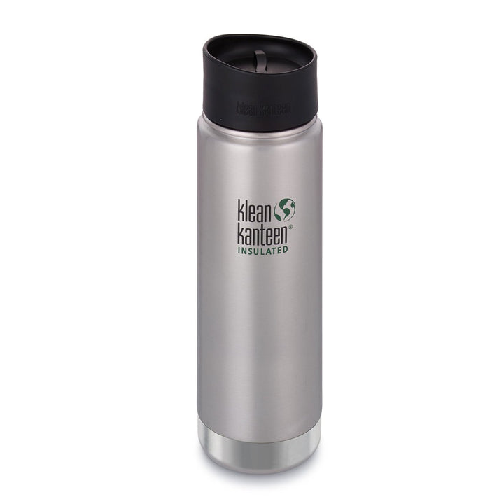 Klean Kanteen Wide Mouth Insulated Stainless Steel Water Bottle Klean Kanteen Water Bottles 592ml 20oz / Brushed Stainless at Little Earth Nest Eco Shop