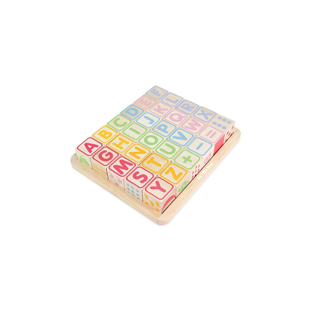 Le Toy Van ABC Wooden Blocks Le Toy Van Wooden Blocks at Little Earth Nest Eco Shop Geelong Online Store Australia