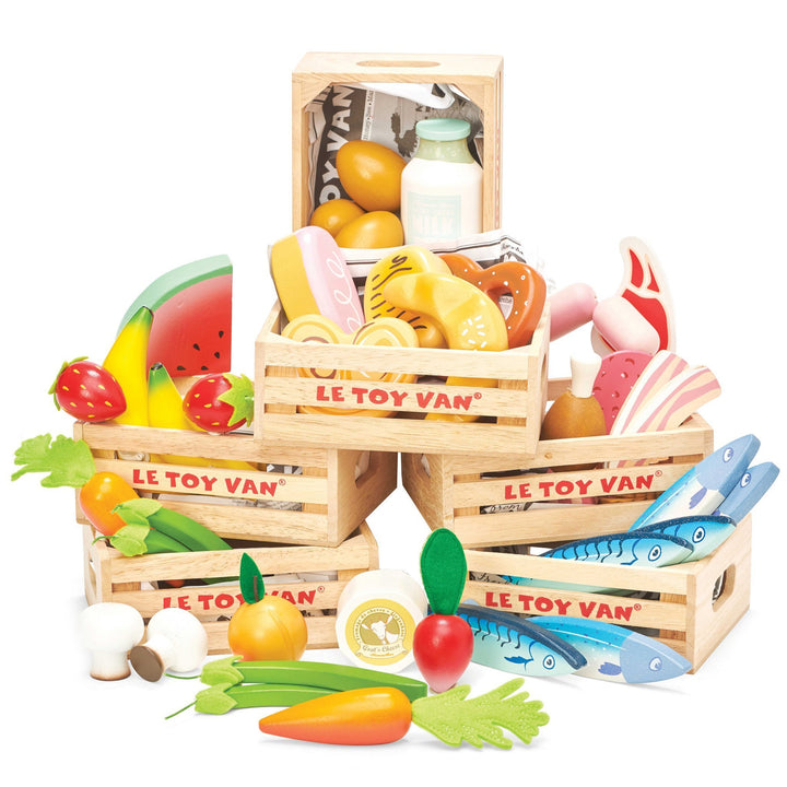 Le Toy Van Food In Wooden Crates Le Toy Van Toy Kitchens & Play Food at Little Earth Nest Eco Shop