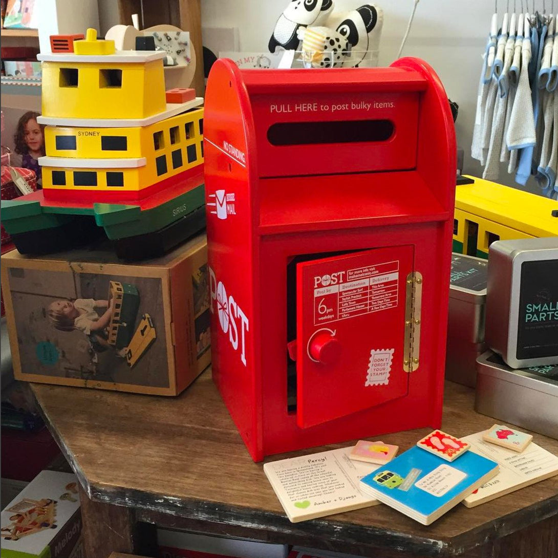 Make Me Iconic Post Box Make Me Iconic Pretend Play at Little Earth Nest Eco Shop Geelong Online Store Australia