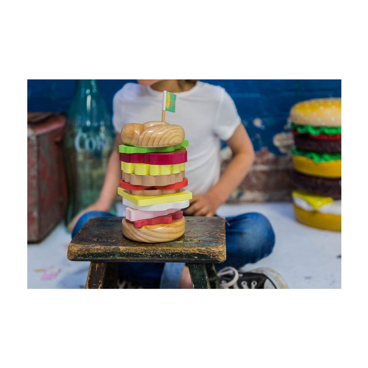 Make Me Iconic Stacking Burger Make Me Iconic Sorting and Stacking Toys at Little Earth Nest Eco Shop