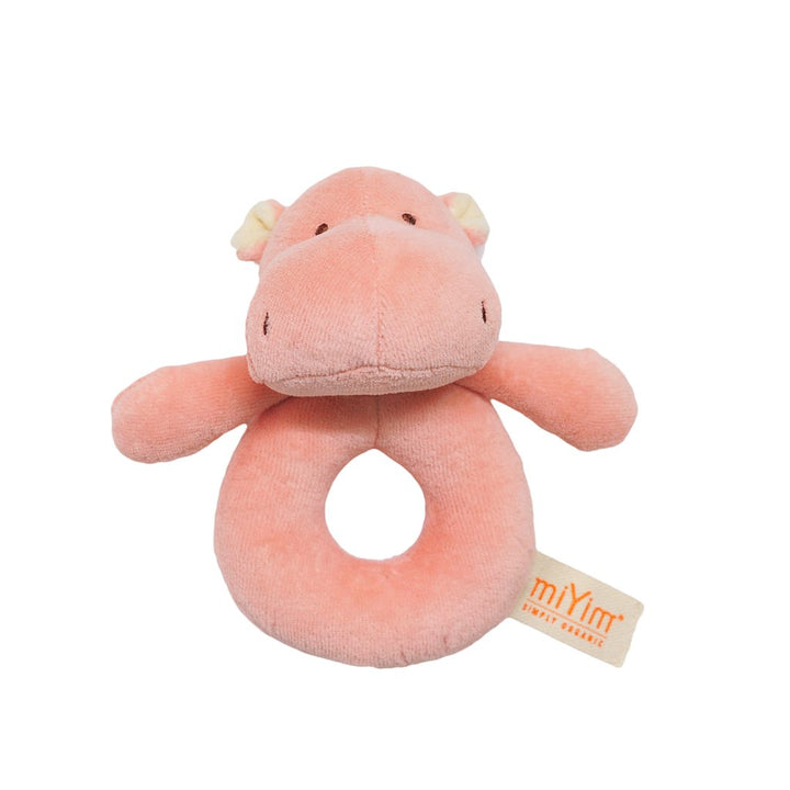 Miyim Ring Rattle Miyim Rattles Hippo at Little Earth Nest Eco Shop