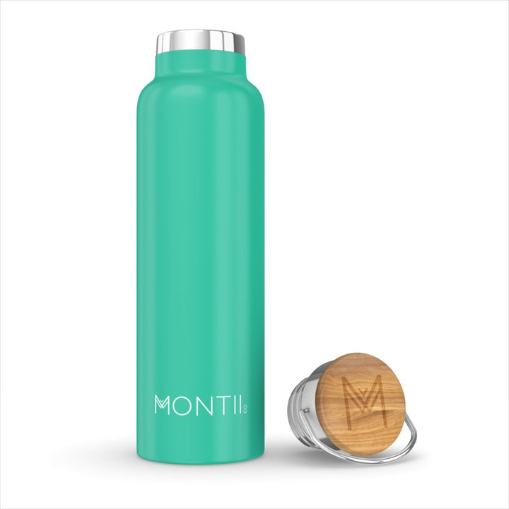 Montii Co Insulated Bottle 600ml Montii Water Bottles Green at Little Earth Nest Eco Shop