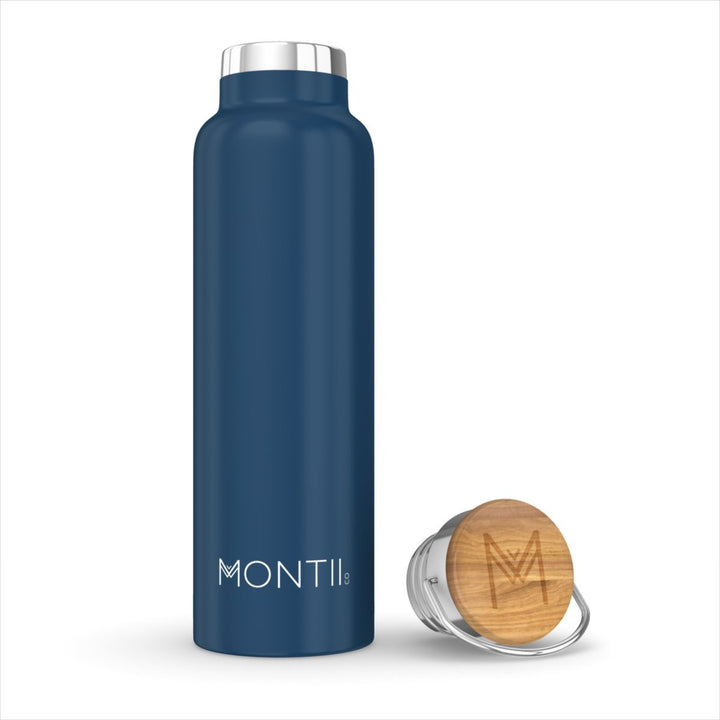 Montii Co Insulated Bottle 600ml Montii Water Bottles Navy at Little Earth Nest Eco Shop