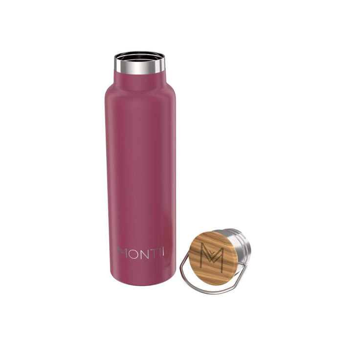 Montii Co Insulated Bottle 600ml Montii Water Bottles Burgundy at Little Earth Nest Eco Shop