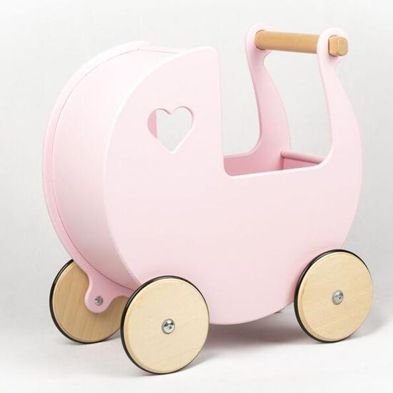 Moover Dolls Pram Moover Toys Pretend Play Baby Pink at Little Earth Nest Eco Shop