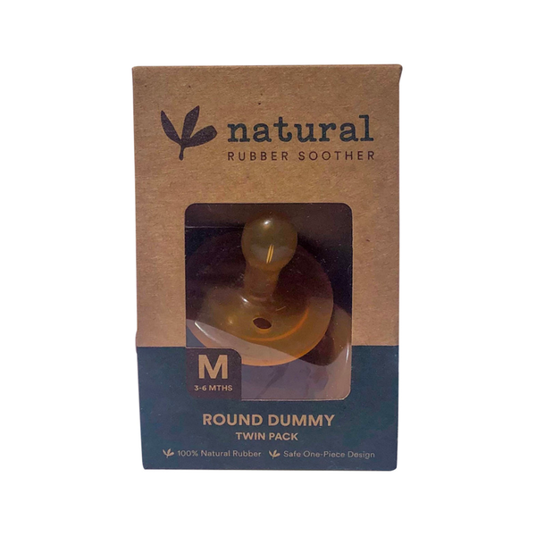 Make U Well Natural Rubber Soother Pacifier Dummy - Round Pack of 2 Make U Well Dummies and Teethers Medium at Little Earth Nest Eco Shop