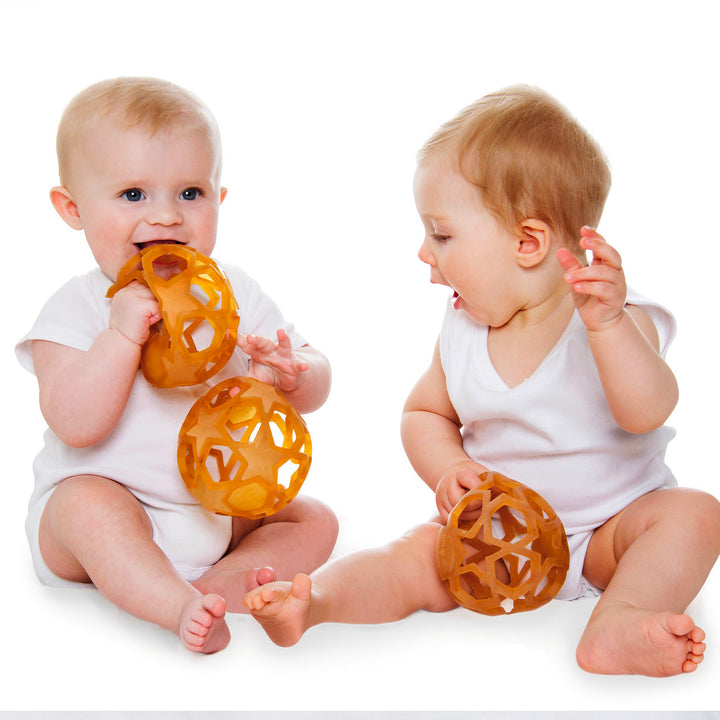 Hevea Natural Rubber Star Ball Hevea Baby Bath and Body at Little Earth Nest Eco Shop