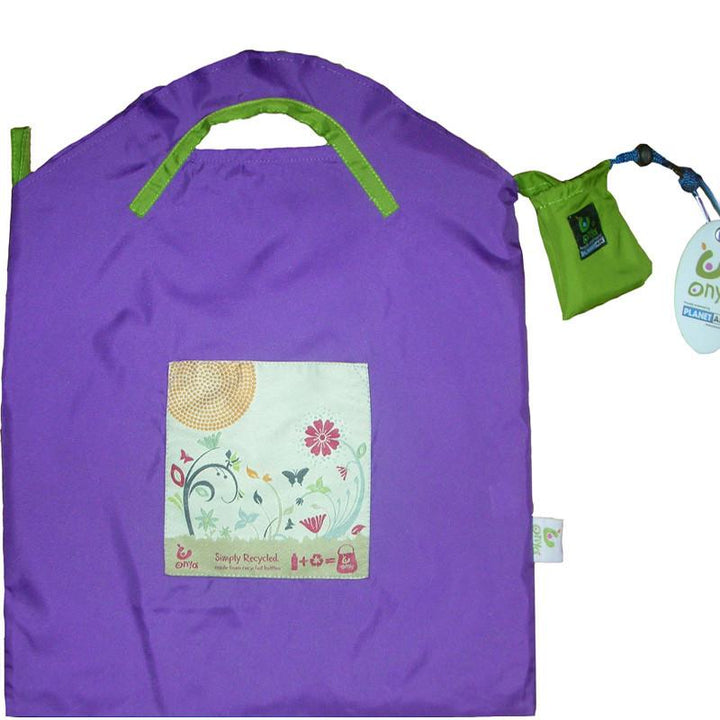 Onya Reusable Shopping Bag Onya Lifestyle Small / Purple Garden at Little Earth Nest Eco Shop