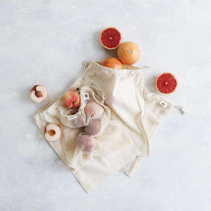 Ever Eco Organic Cotton Reusable Produce Bags Ever Eco Food Storage Containers at Little Earth Nest Eco Shop