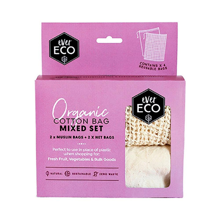 Ever Eco Organic Cotton Reusable Produce Bags Ever Eco Food Storage Containers Mixed at Little Earth Nest Eco Shop