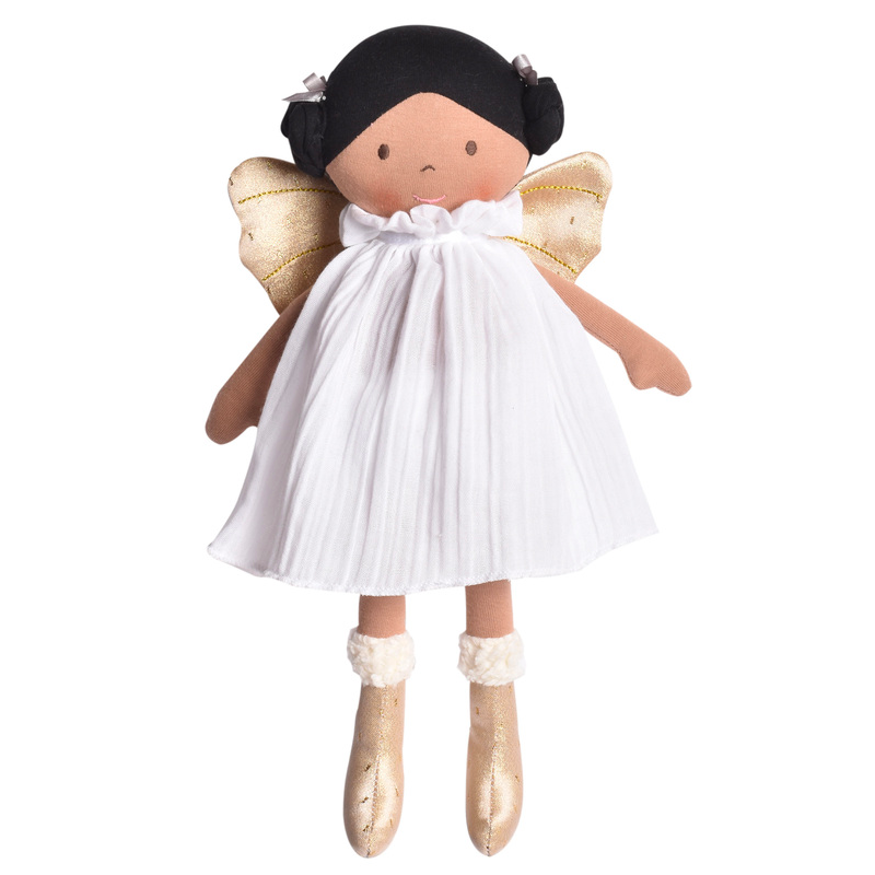 Organic Cotton Fairy Doll Tikiri Soft Toys Aurora at Little Earth Nest Eco Shop Geelong Online Store Australia