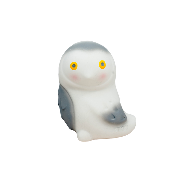 Tikiri Arctic Owl Teether Toy Tikiri Dummies and Teethers Protective Sleeve at Little Earth Nest Eco Shop Geelong Online Store Australia