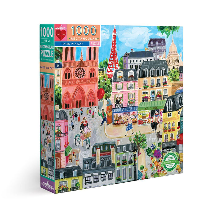 Paris in a Day 1000 Piece Puzzle Eeboo Puzzles at Little Earth Nest Eco Shop