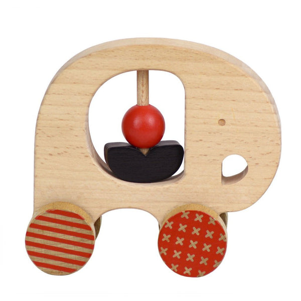 Petit Collage Wooden Push Toy Elephant Petit Collage Push and Pull Toys at Little Earth Nest Eco Shop