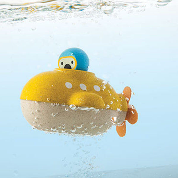 Plan Toys Submarine PlanToys Bath Toys at Little Earth Nest Eco Shop