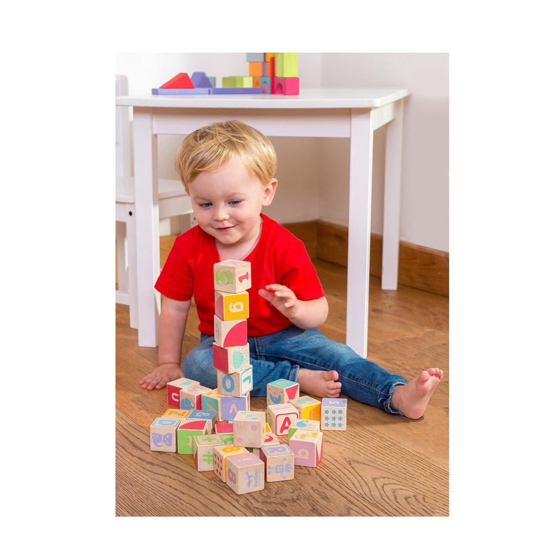 Le Toy Van ABC Wooden Blocks Le Toy Van Wooden Blocks at Little Earth Nest Eco Shop Geelong Online Store Australia