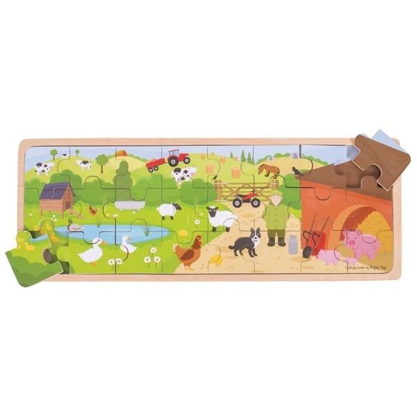 On The Farm Wooden Puzzle Big Jigs Toys Puzzles at Little Earth Nest Eco Shop