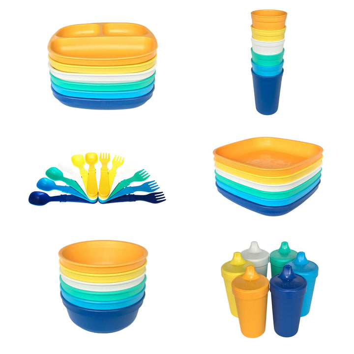 Replay 6 Piece Sets in Beach Replay Dinnerware at Little Earth Nest Eco Shop