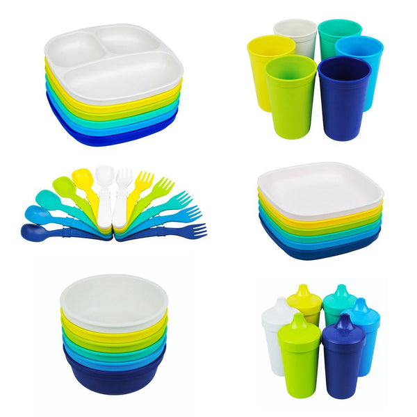 Replay 6 Piece Sets in Bold Replay Dinnerware at Little Earth Nest Eco Shop