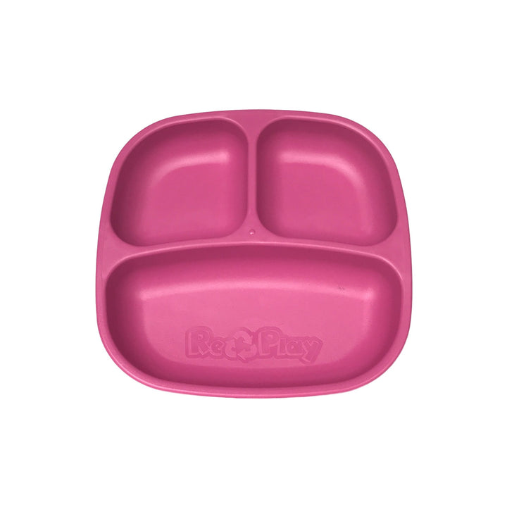 Replay Divided Plate Replay Dinnerware Bright Pink at Little Earth Nest Eco Shop