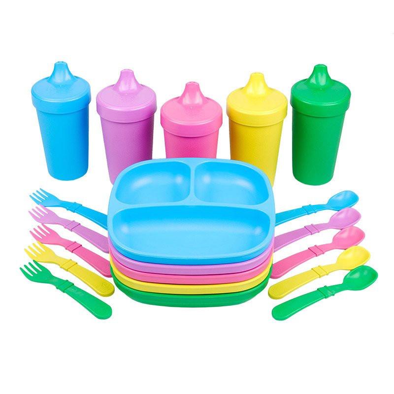 Replay Easter Set Replay Dinnerware Divided Plate / Sippy Cup at Little Earth Nest Eco Shop Geelong Online Store Australia