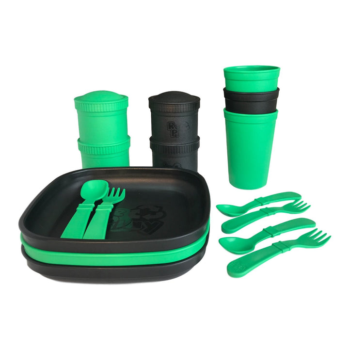 Replay Sports Team Sets Replay Dinnerware Kelly Green/Black at Little Earth Nest Eco Shop