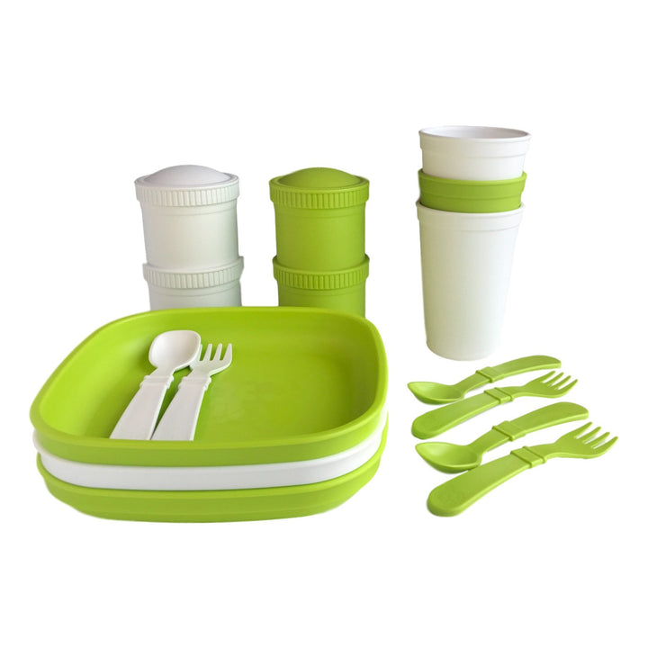 Replay Sports Team Sets Replay Dinnerware White/Green at Little Earth Nest Eco Shop