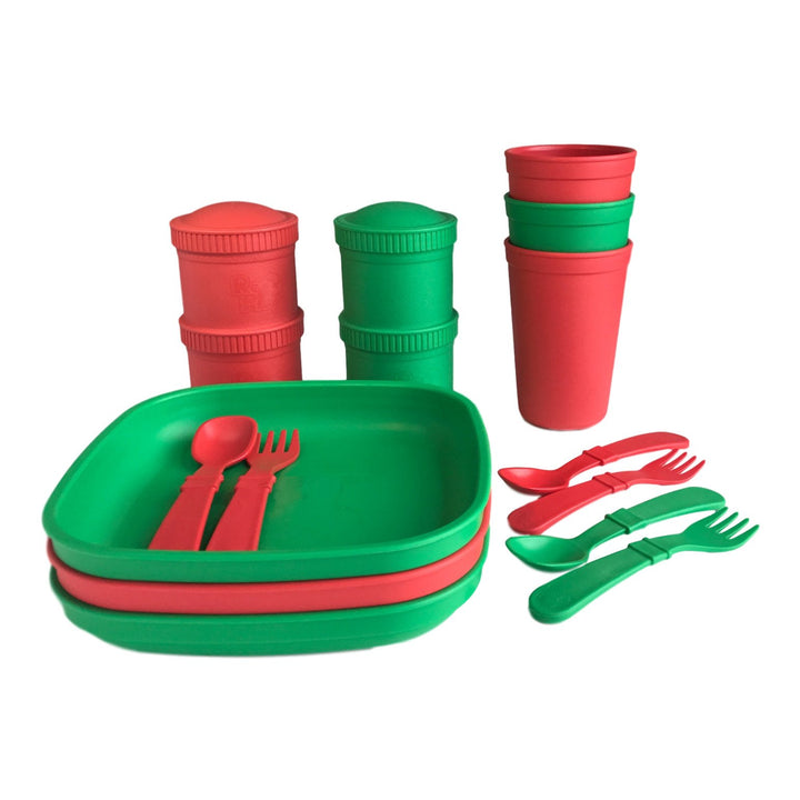 Replay Sports Team Sets Replay Dinnerware Red/Kelly Green at Little Earth Nest Eco Shop