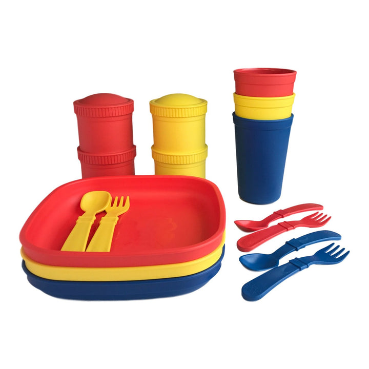 Replay Sports Team Sets Replay Dinnerware Navy Blue/Red/Yellow at Little Earth Nest Eco Shop