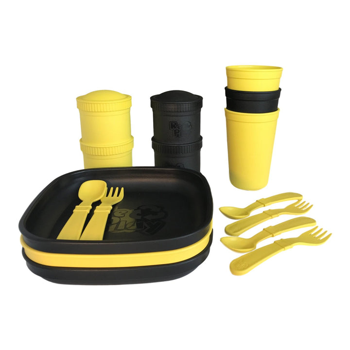 Replay Sports Team Sets Replay Dinnerware Yellow/Black at Little Earth Nest Eco Shop
