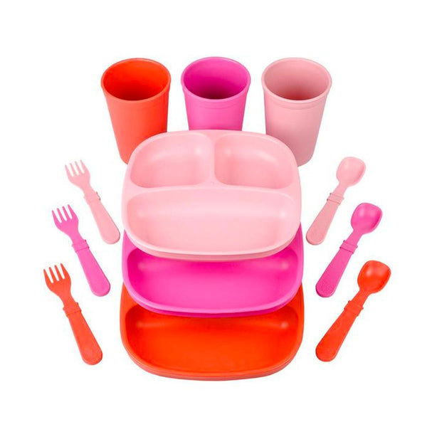 Replay Valentines Heart Set Replay Dinnerware 3 Tumblers and 3 Divided Plates at Little Earth Nest Eco Shop Geelong Online Store Australia