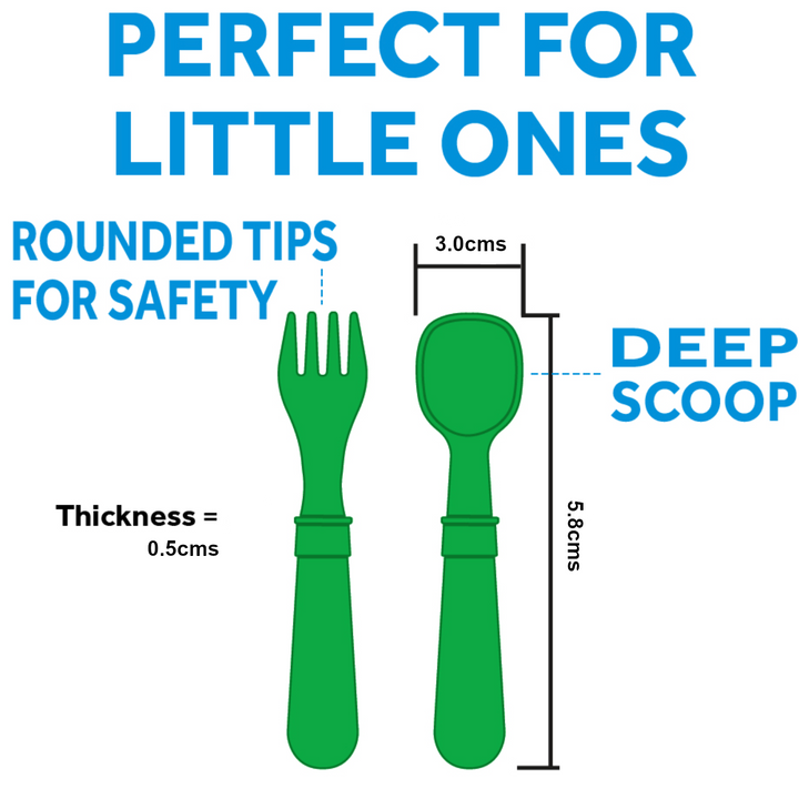 Replay Set of 2 Utensils including Fork and Spoon Little Earth Nest