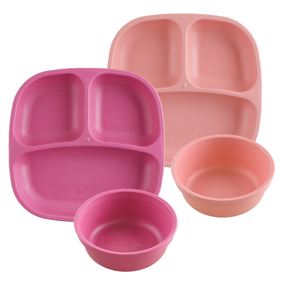 Replay Double Up Divided Plate and Bowl Set Replay Dinnerware Bright/Baby at Little Earth Nest Eco Shop Geelong Online Store Australia