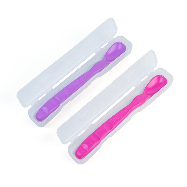 Replay Baby Spoons 2 Pack Replay Baby Feeding Bright Pink/Purple at Little Earth Nest Eco Shop Geelong Online Store Australia