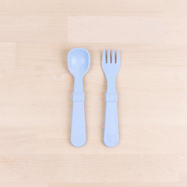 Replay Fork and Spoon Set Replay Lifestyle Ice Blue at Little Earth Nest Eco Shop