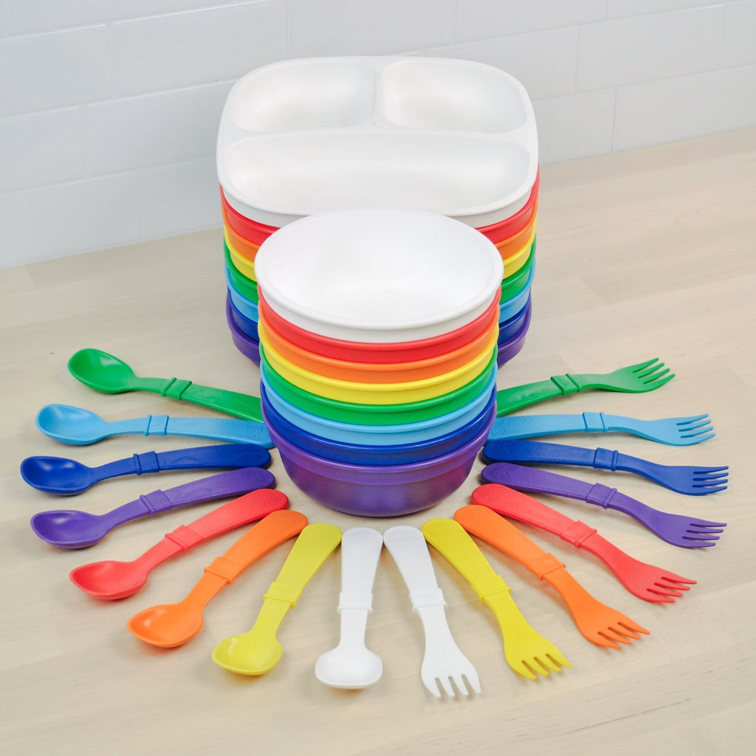 Replay Mini Rainbow Collection Replay Dinnerware Divided Plates at Little Earth Nest Eco Shop Geelong Online Store Australia